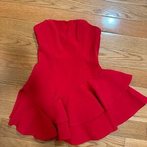 Selfie Leslie “saint and secrets” red strapless dress size xs